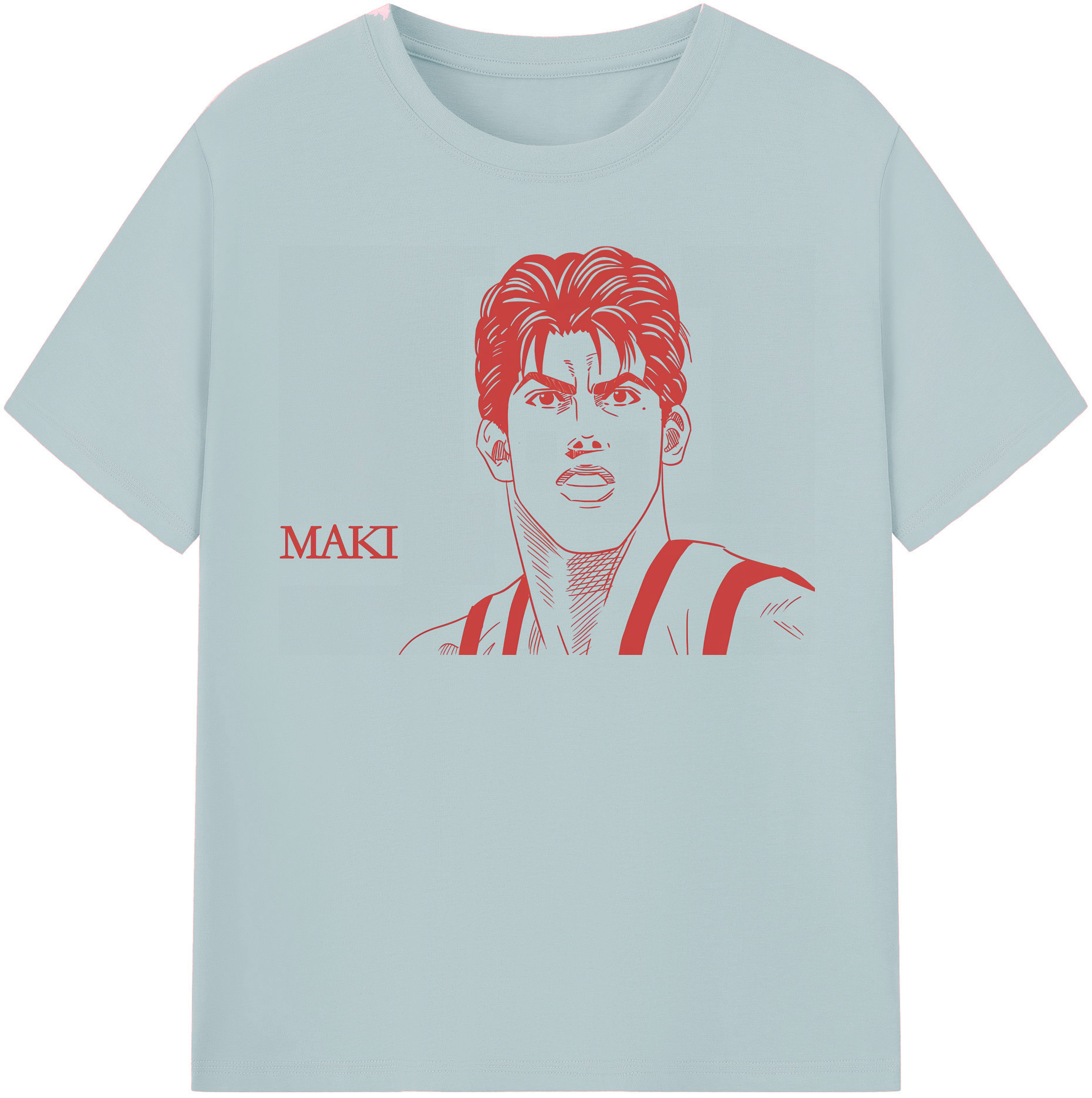 SLAM DUNK／スラムダンク 綿100％半袖Tシャツ（フロントプリント）